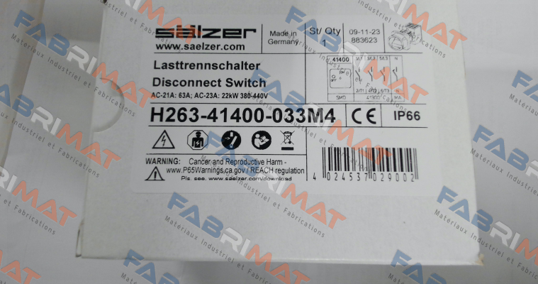 Salzer-H263-41400-033M4 price