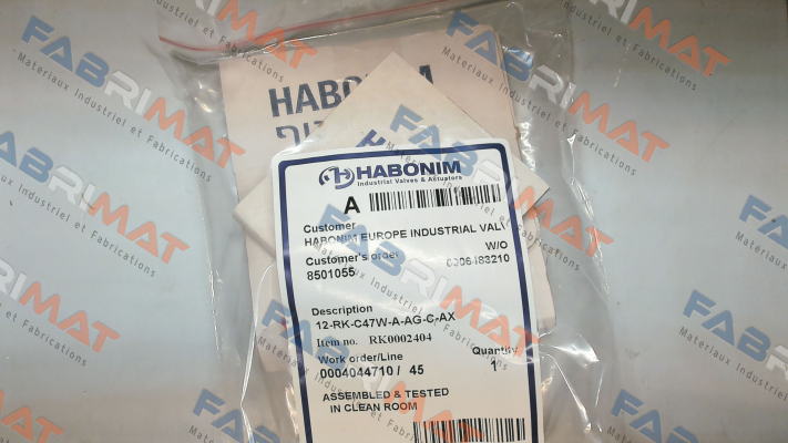 Habonim-6000003258- Type: 12-RK-C47W-A-AG-C-AX price