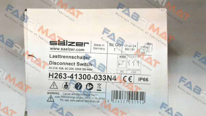 Salzer-H263-41300-033N4 price