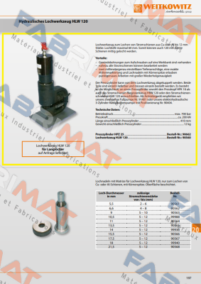 WEITKOWITZ-90560/Lochwerkzeug HLW 120 price