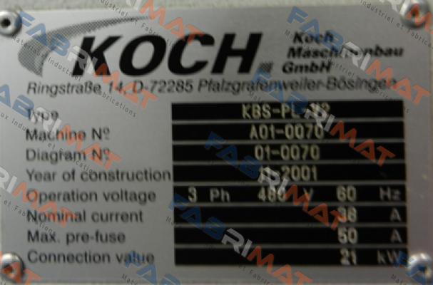 KOCH-KBS-PL price