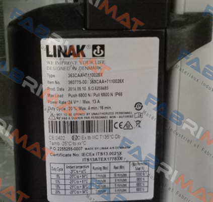 Linak-363CAA+7110028X - OEM for  PREMIER TECH CHRONOS B.V.  price