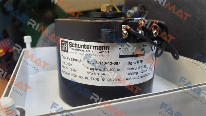 Schuntermann Transformatoren-RV 230/4.5   (Art.Nr. 311313007)   price