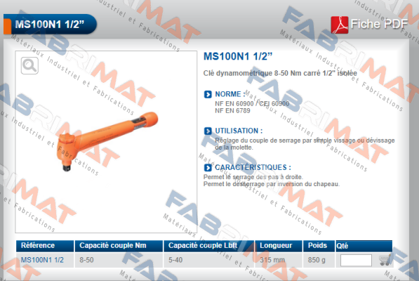 Sibille Fameca-MS100N1 1/2  price