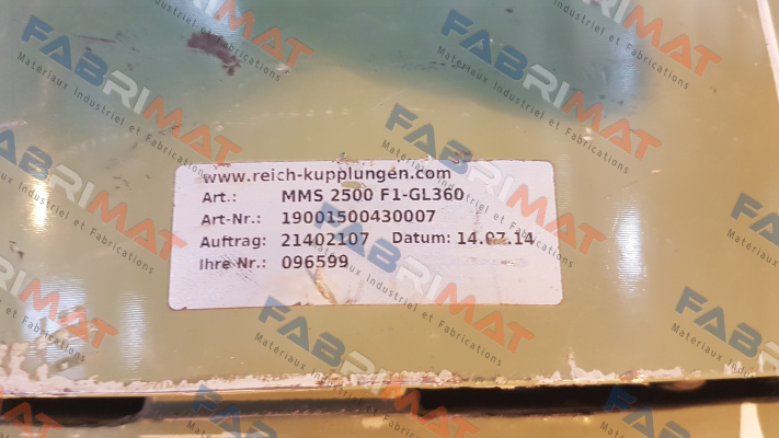 Reich Kupplungen-19001500430007 / MMS 2500 F1-GL350 price