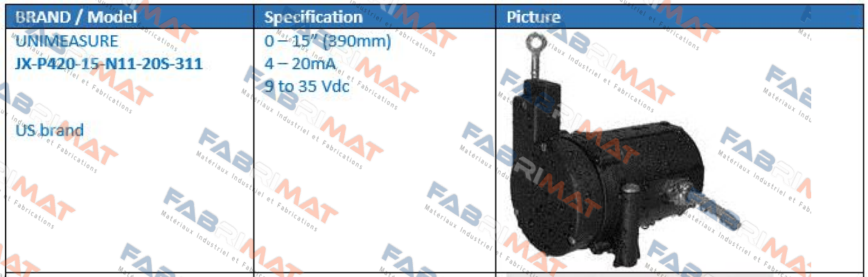 Unimeasure-JX-P420-15-N11-20S-311 (obsolete, replaced with JX-P420-15-N11-20S-N1K)  price