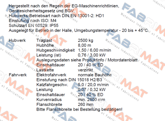 Stahl CraneSystems-ST 5025-6/1,5 1/1  price