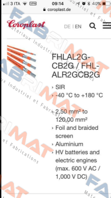 Coroplast-FHLAL2G-CB2G/FHL-ALR2GCB2G  35 mm2  price