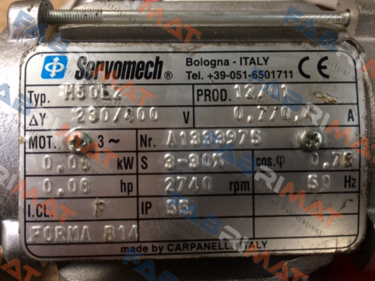 Servomech-0,06kW; 2polig; 230/400V; 50Hz price