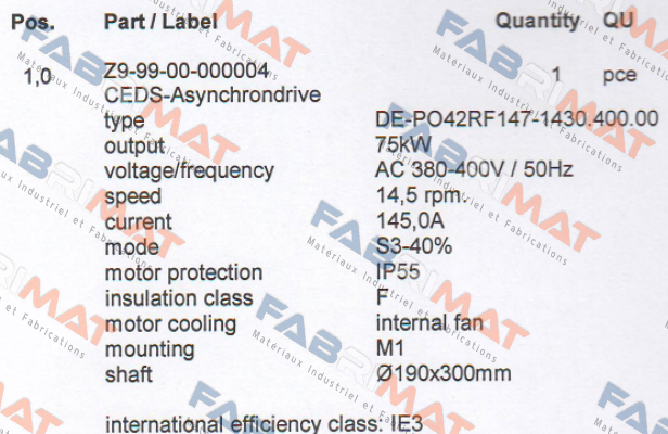 Ceds Duradrive-Type DE-PO42RF147-1430.400.00  price