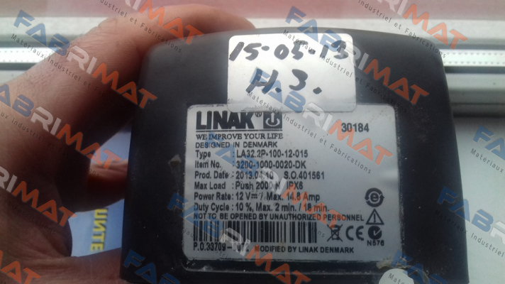 Linak-Type: LA32.2P-100-12-015   Item No. 3200-1000-0020-DK  (30184)  OEM price