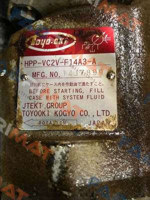 JTEKT FLUID POWER SYSTEMS CORPORATION (ex. Toyooki)-HPP-VC2V-F14A3-A has been replaced with new model HPP-VC2V-F14A3-B  price