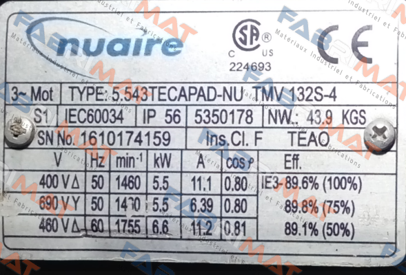 Nuaire-5.543TECAPAD-NU TMV 132S-4 price