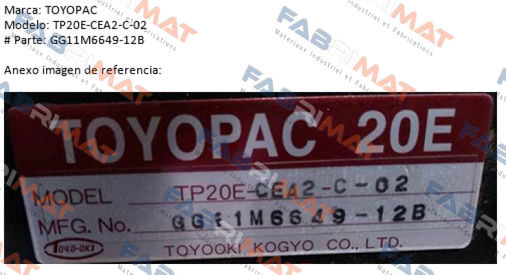 JTEKT FLUID POWER SYSTEMS CORPORATION (ex. Toyooki)-TP20E-CEA2-C-02 replaced by TP20E-CEA2-C-03 price