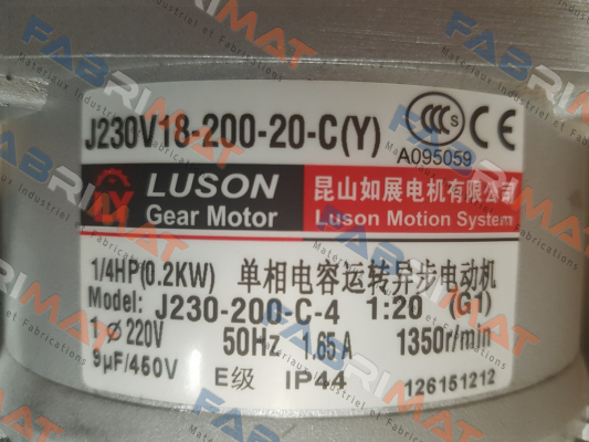 Luson-J230V18-200-20-C(A046) price