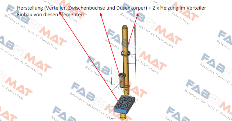 RUNIPSYS-Erbringung von einem kompletten Düsenkörper zusammen mit dem Verteiler und der Zwischenbuchse, ohne Düsenspitze und Mundstück. price