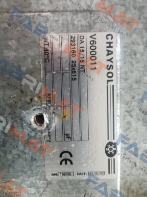 Chaysol-P/N: 72600056, Type: DA 15/15 NT price