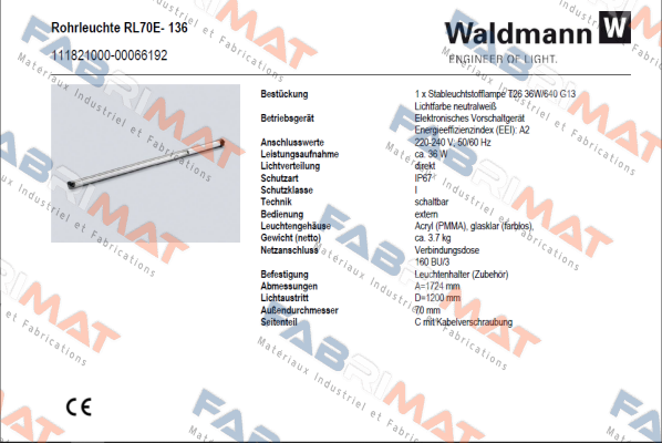 Waldmann-111821000-00066192 price