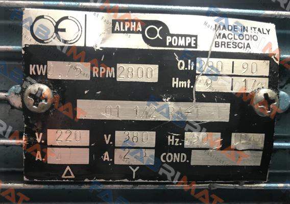 Alpha Pompe-01 1/2 RA-T price