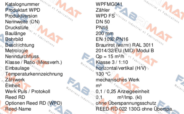 Sensus-WPFMG04A price