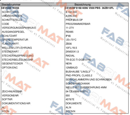 TR Electronic-CEV65M-10356 price