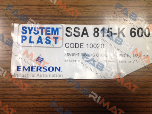 System Plast-SSA815-K600 price