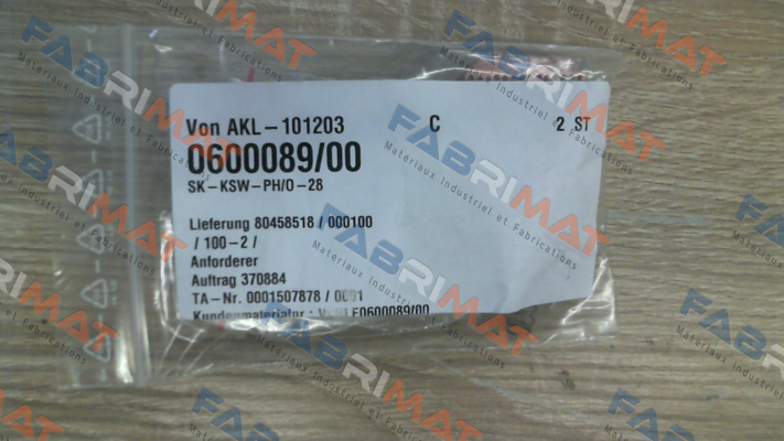 Vahle-P/n: 0600089/00, Type: SK-KSW-PH/O-28 price