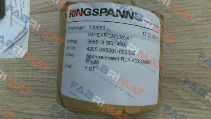 Ringspann-p/n: 4205-055201-000000; Type: RLK 402-55 x 85 price