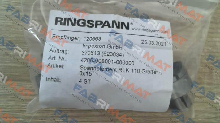 Ringspann-p/n: 4206-008001-000000, Type: RLK 110-8 x 15 price