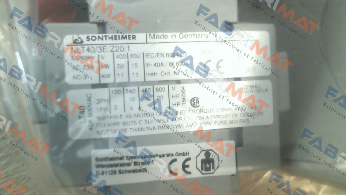 Sontheimer-NLT40/3E/Z20/1 price