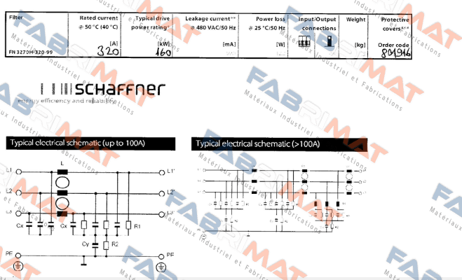 Schaffner-FN3270H-320-99 price