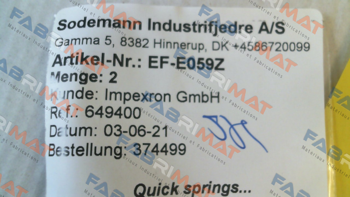 Sodemann-EF-E059Z price