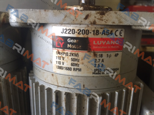 Luyang Gear Motor-J220-200-18-A54 price