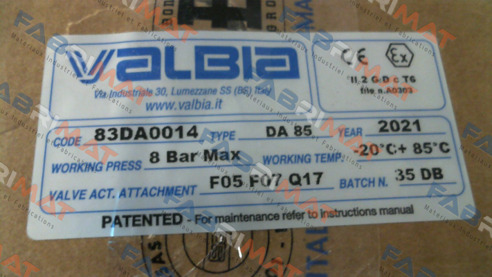 Valbia-83DA0014 price