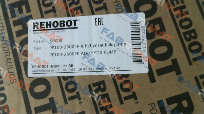 Rehobot-p/n: 50008, Type: PP100-2500FP price