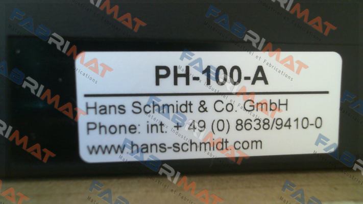 Hans Schmidt-PH-100A price