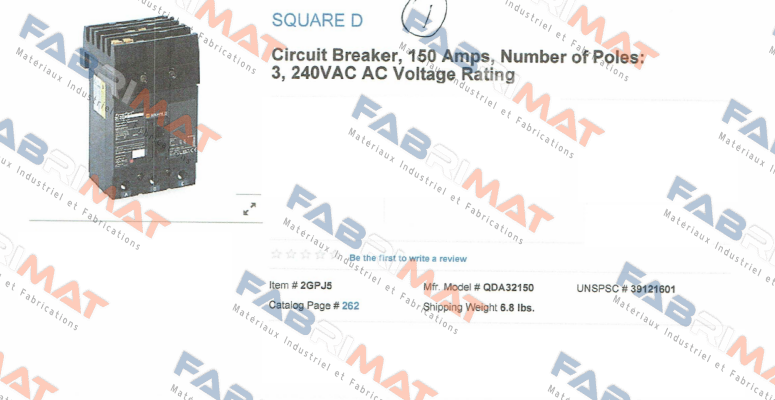 Square D (Schneider Electric)-QDA32150  price