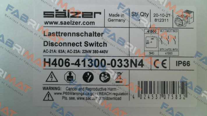 Salzer-H406-41300-033N4 price