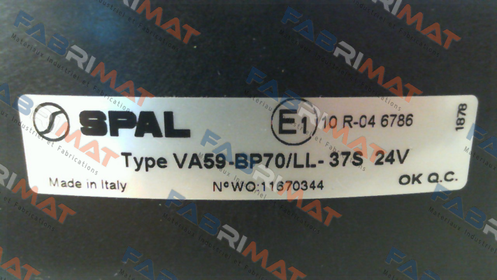 SPAL-VA59-BP70/LL-37S / 59982 price