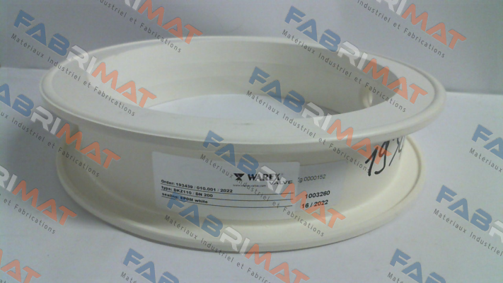 Warex-WX6000 / sealing element of EPDM white suitable for DKZ110 DN 200 price