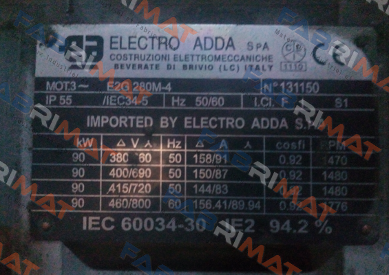 Electro Adda-E2G 280M-4 price