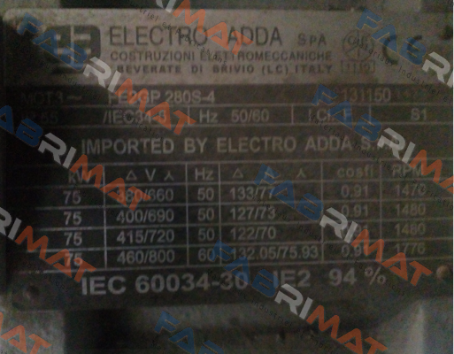 Electro Adda-F2GP 280S-4 price