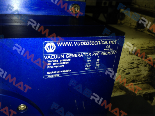 Vuototecnica-PVP 450 MDV - not available, alternative - VU PVP450MD  price