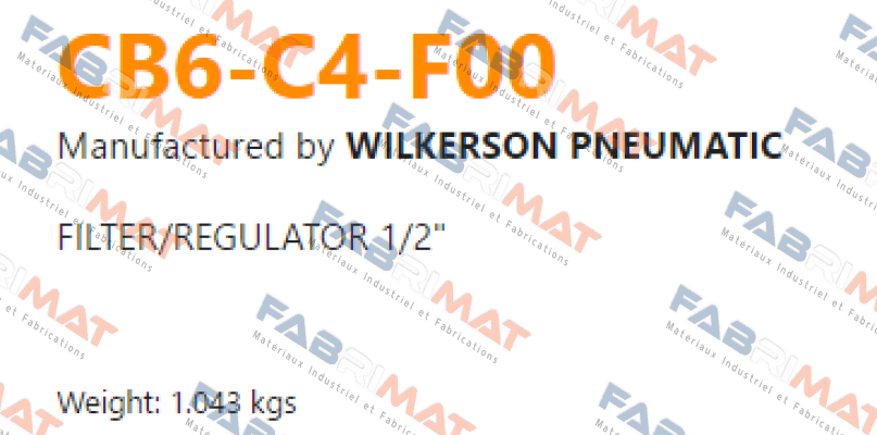 Wilkerson-CB6-C4-F00 price