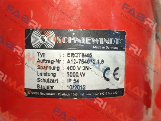 Schniewindt-ERCTB/45 400V price