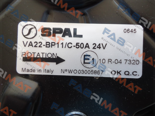 SPAL-VA22BP11C50A price