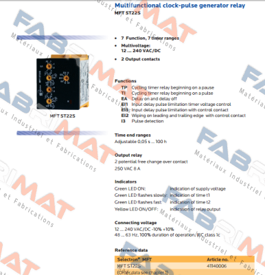 Selectron-MFT ST22S price