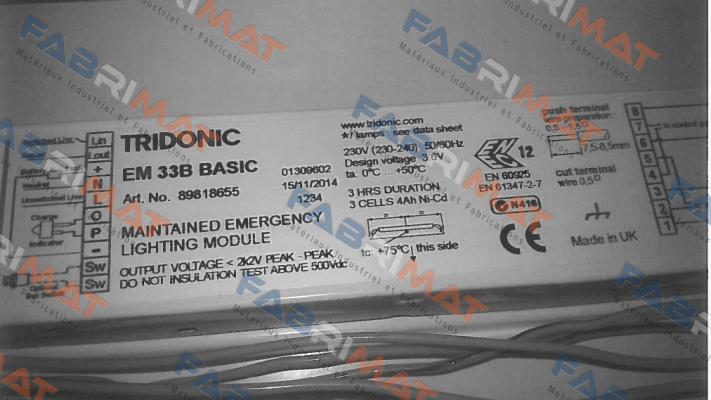 Tridonic-89818655 type EM 33B Basic price