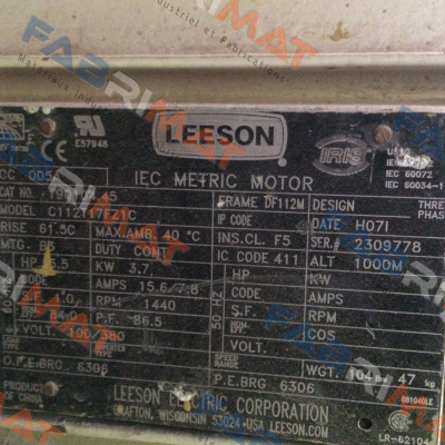 Leeson-C112T17FZ1C (alternative is 193307.60)  price