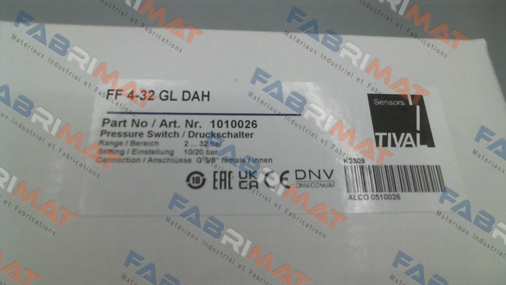 Tival-Sensors-P/N: 1010 026 Type: FF 4-32 GL DAH price